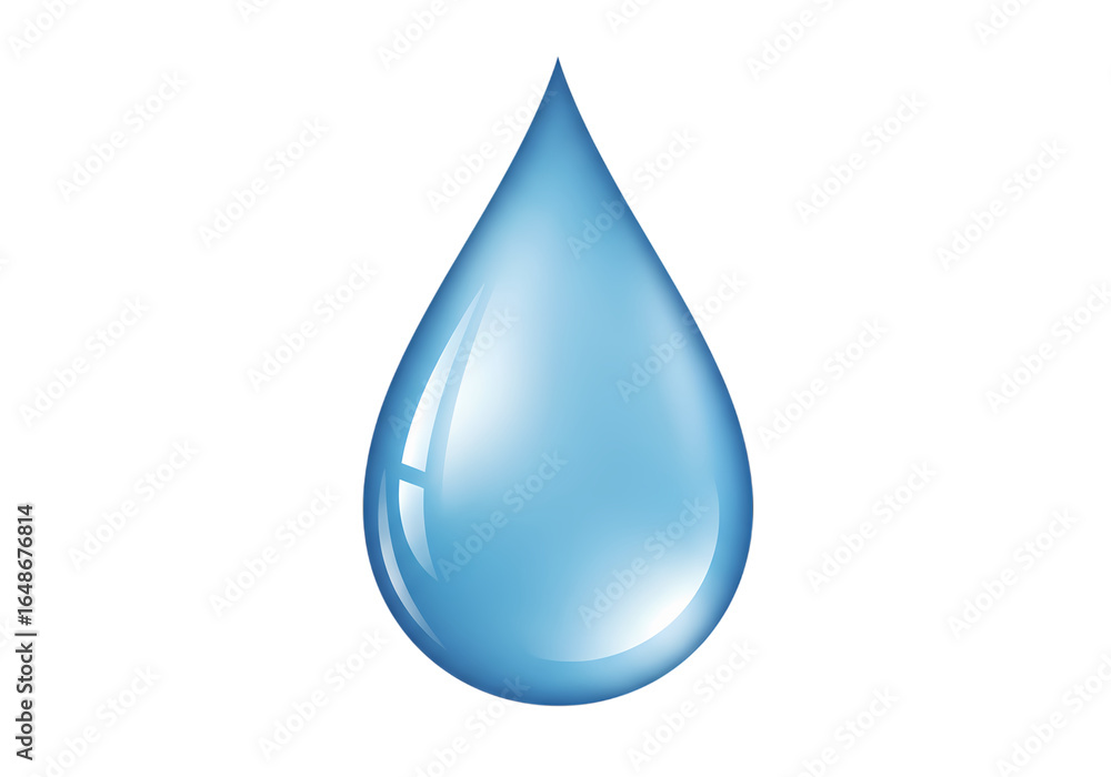 Single Water Drop Purity Clarity and Refreshment isolated on transparent background Single Water Drop Purity Clarity and Refreshment isolated on transparent background