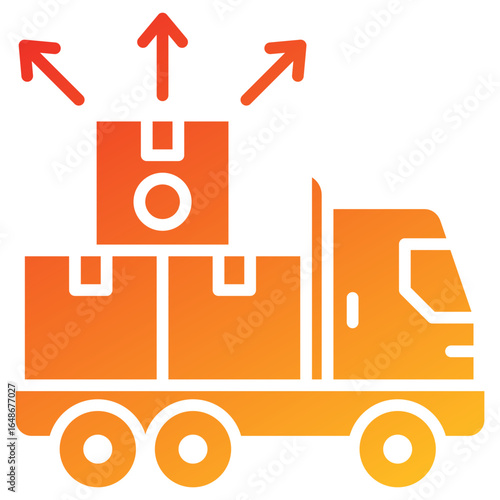 Distribution Glyph Gradient Icon