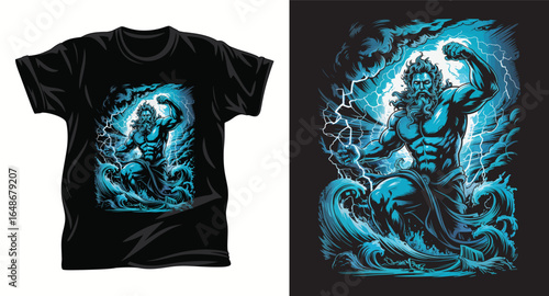 Mythology graphic vector t shirt design print