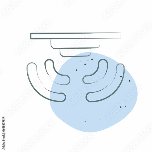 Icon Smart Fire Alarm. related to Sensors symbol. Color Spot Style. design editable