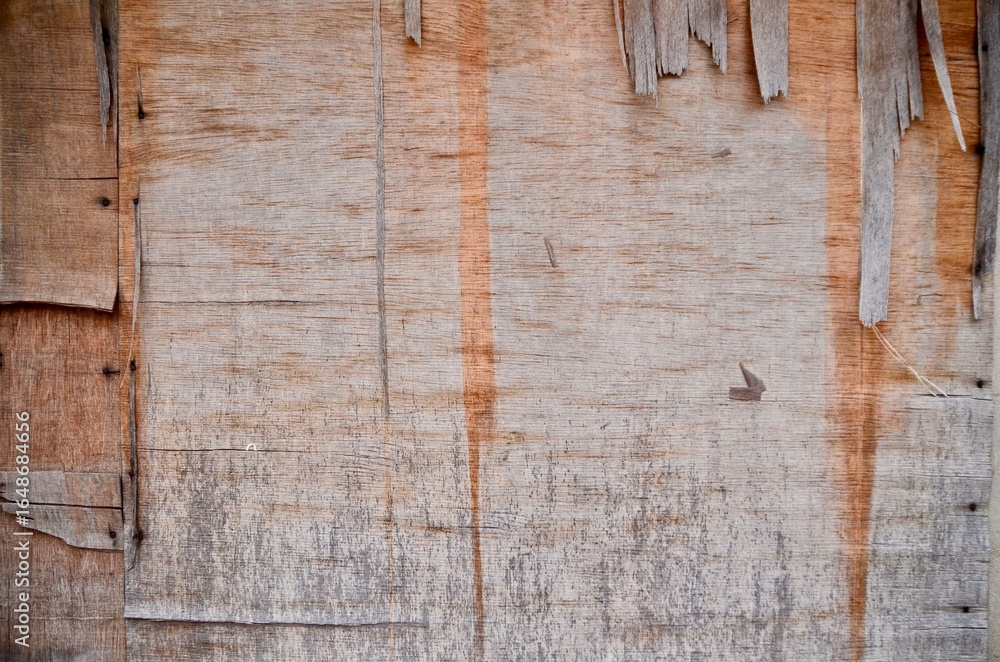 Naklejka premium 오래되어 갈라진 합판