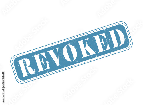 Revoked Rubber Stamp Seal on a Bar