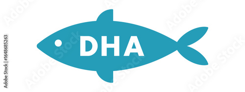 DHAの効果を伝える魚デザイン素材