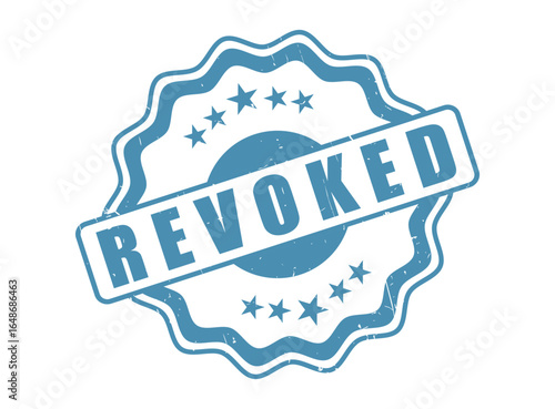 Revoked Rubber Stamp Seal with a Decorative Border