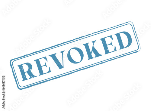 Revoked Rubber Stamp Seal with an Outline and Text