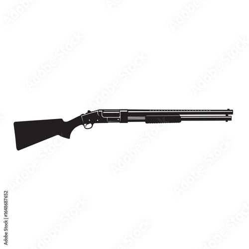 silhouette image of a shotgun pistol