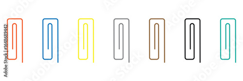 Paper clip icon set .Vector background .EPS 10 .