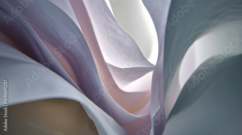 Abstract folds of soft, pastel hues.