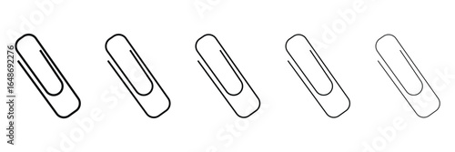 Paper clip icon set .Vector background .EPS 10 .