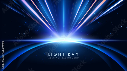 Abstract light rays and glowing background, futuristic speed line, technology and space.
