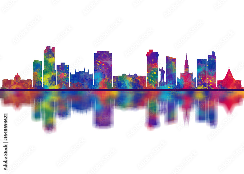 Obraz premium Maputo Mozambique Skyline. Cityscape Skyscraper Buildings Landscape City Downtown Abstract Landmarks Travel Art