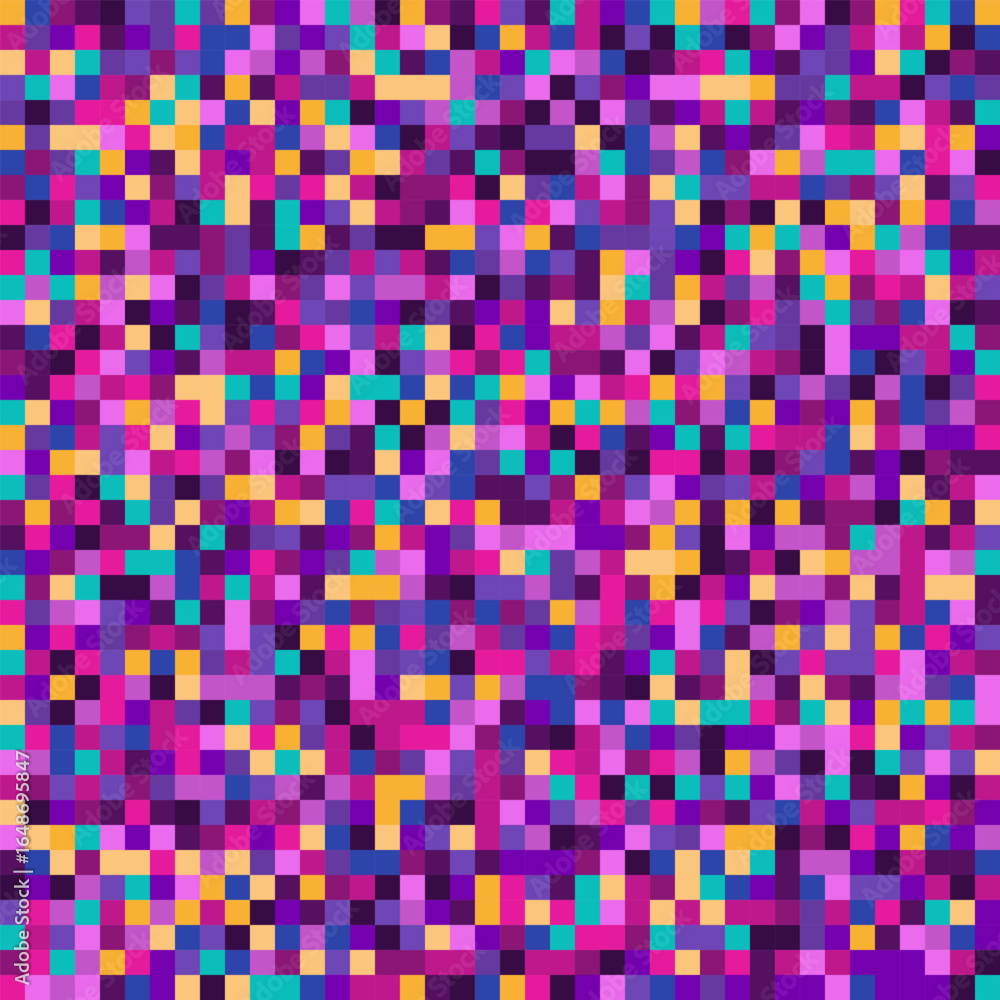Seamless Colorful Pixel Art Mosaic Pattern Seamless Colorful Pixel Art Mosaic Pattern