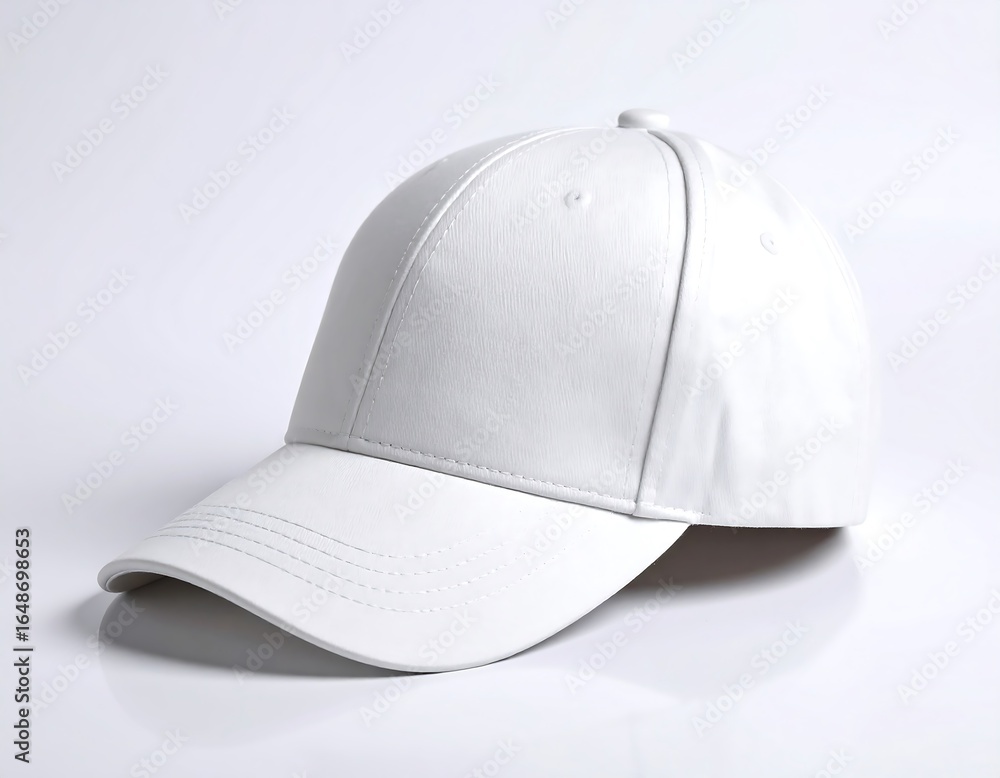 Fototapeta premium Blank white baseball cap