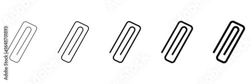 Paper clip icon set .Vector background .EPS 10 .