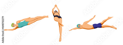 Illustration of Swimming Freestyle