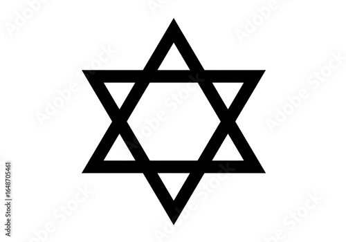 Elegant Minimalist Star of David A Symbol of Faith and Heritage isolated on transparent background