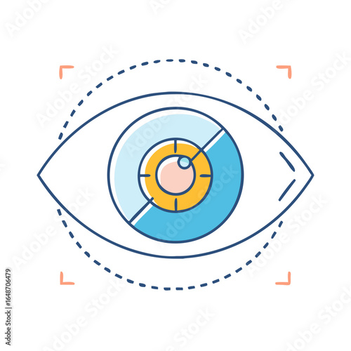 Eye Tracking Technology Concept Visual Representation with Modern Design Elements
