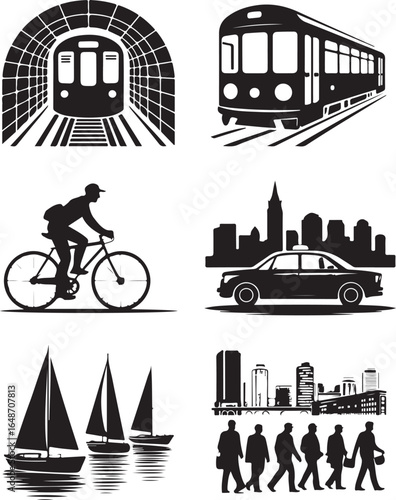 Transportation variety for modern lifestyle advertising needs