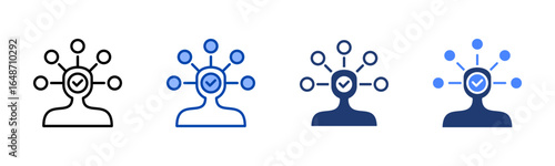 Character icon set multiple style collection