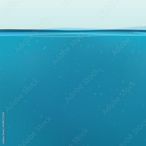 a clean deep water background with waterline