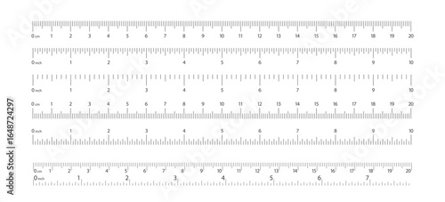 measuring ruler in set in both systems