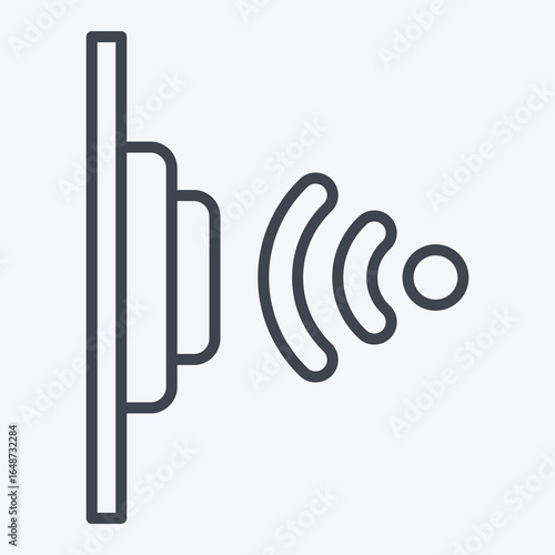 Icon Proximity Sensor. related to Sensors symbol. line style. design editable