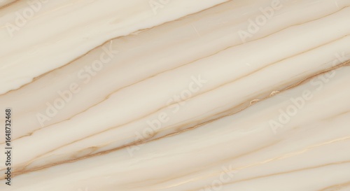 Polished Creamy Onyx Marble with Flowing Diagonal Golden Veins