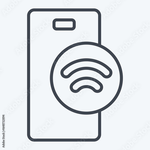 Icon NFC. related to Sensors symbol. line style. design editable