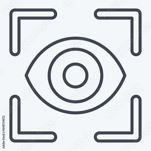 Icon Eye Tracking. related to Sensors symbol. line style. design editable