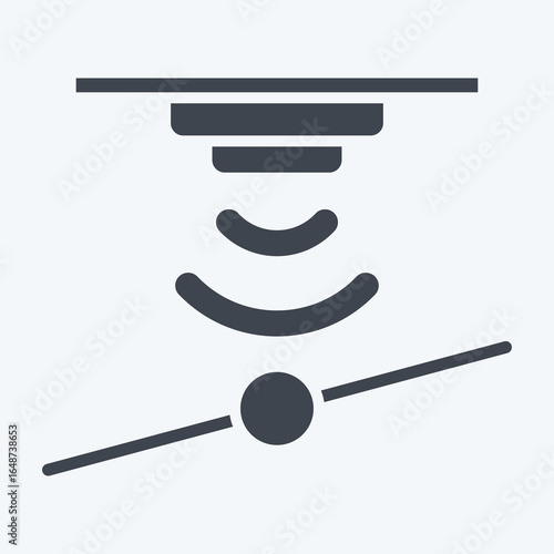 Icon Tilts Sensor. related to Sensors symbol. glyph style. design editable