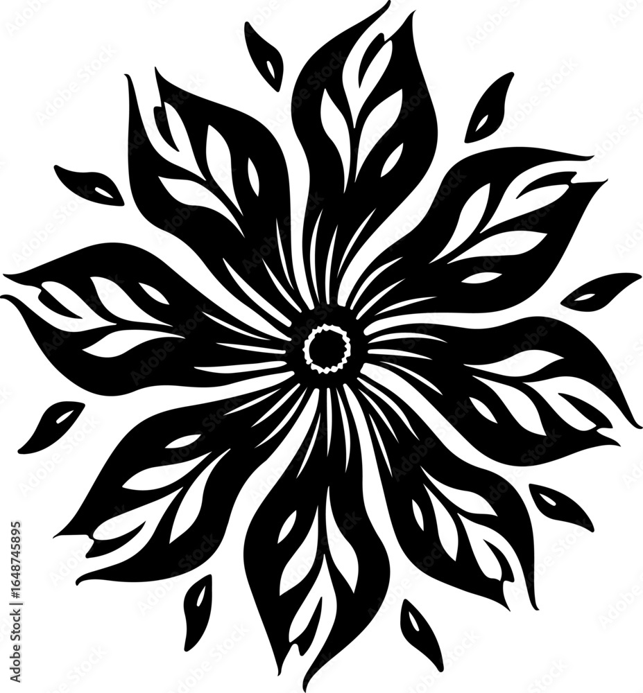 Obraz premium This circular vector pattern design features an elegant and seamless ornamental motif, perfect for decorative projects,