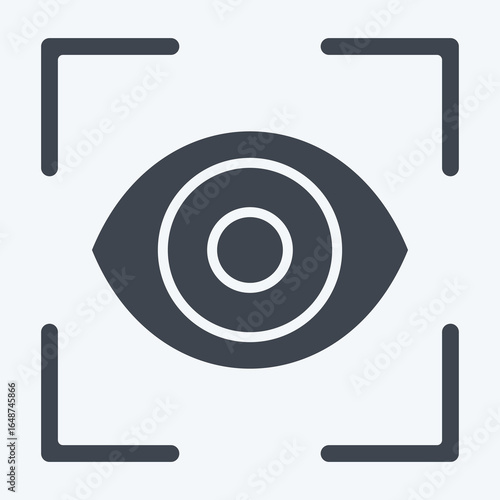Icon Eye Tracking. related to Sensors symbol. glyph style. design editable