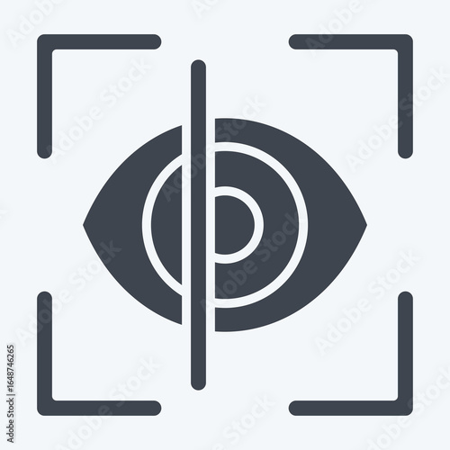 Icon Eye Scaner. related to Sensors symbol. glyph style. design editable
