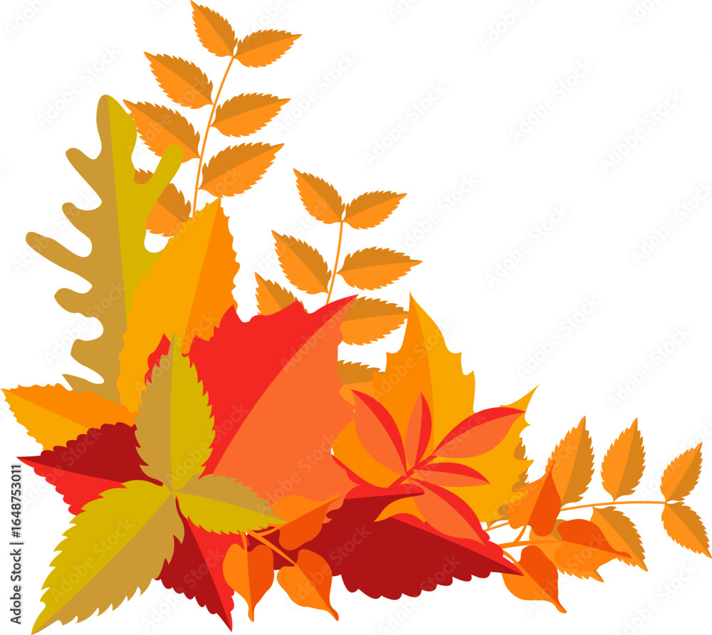 Fototapeta premium Auntumn Leaves Corner