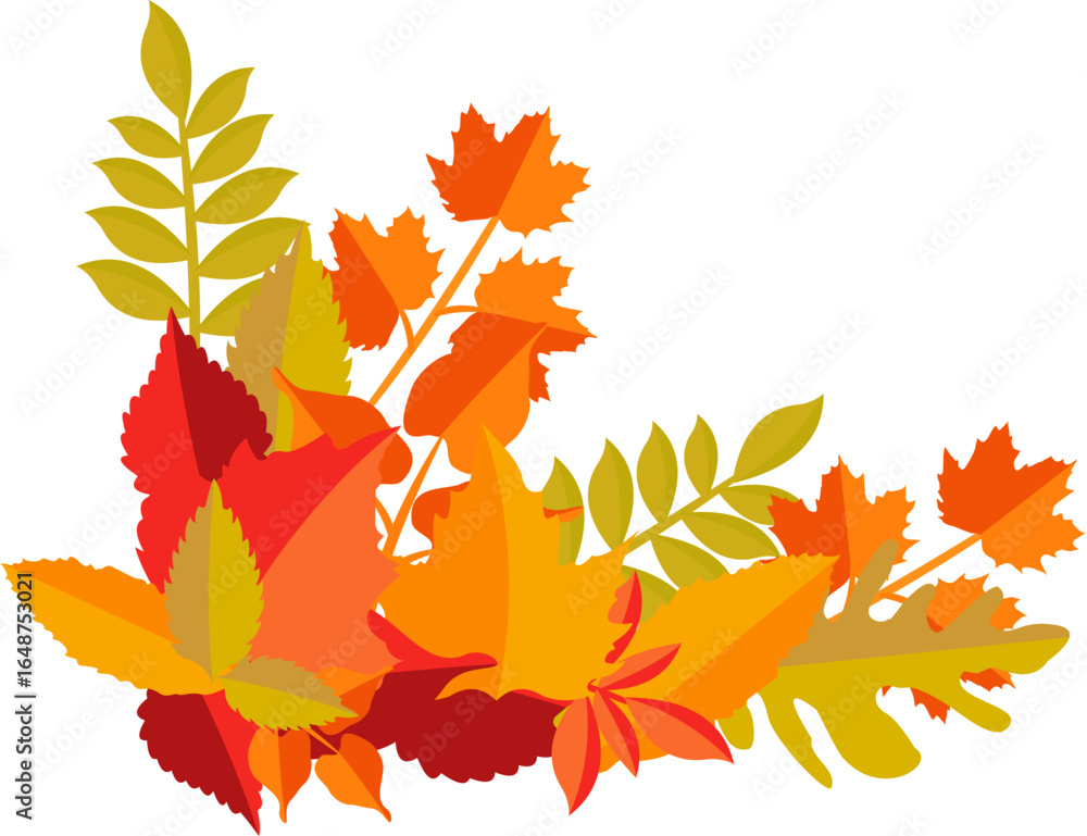 Fototapeta premium Auntumn Leaves Corner