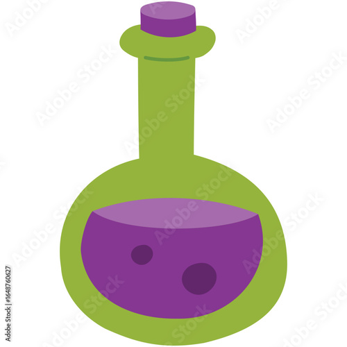 potion bottle halloween cute kawaii flat icon.