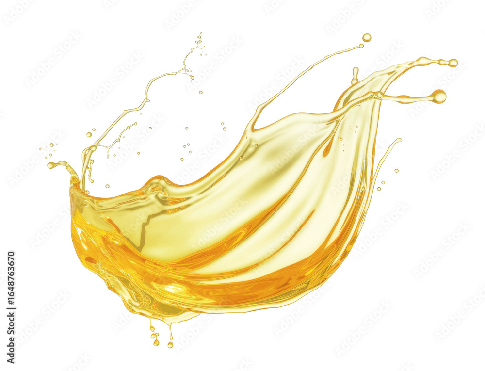 Fototapeta premium oil splash isolated on white background.