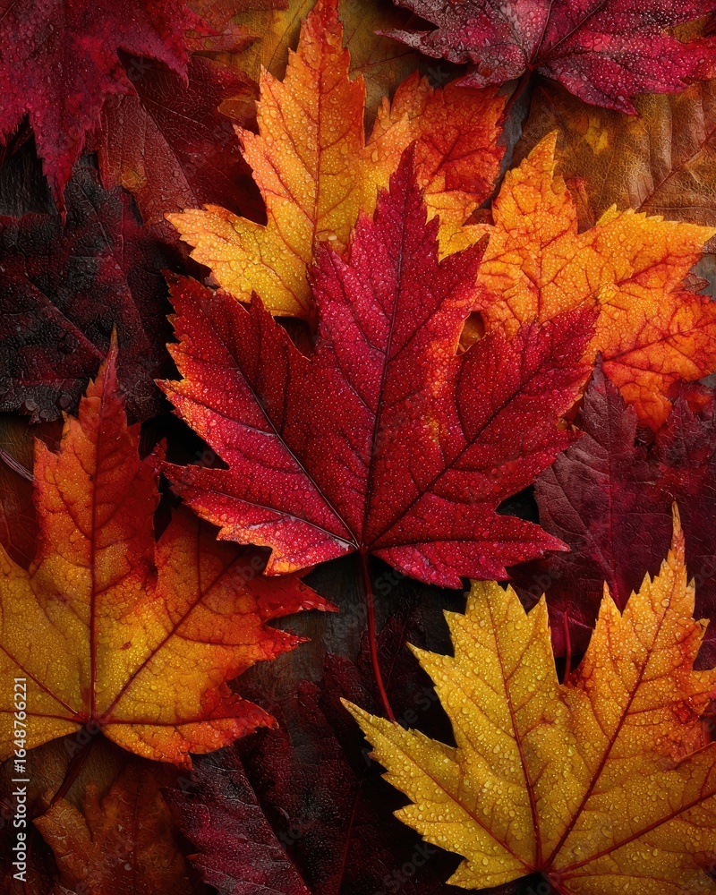Fototapeta premium Autumnal Maple Leaf Assortment