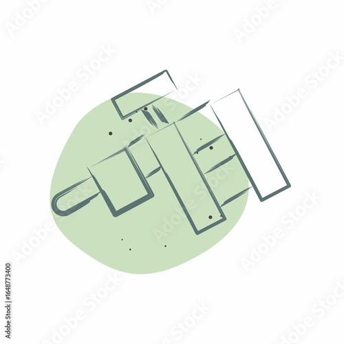 Icon Tatto Machine. related to Tattoo symbol. Color Spot Style. design editable