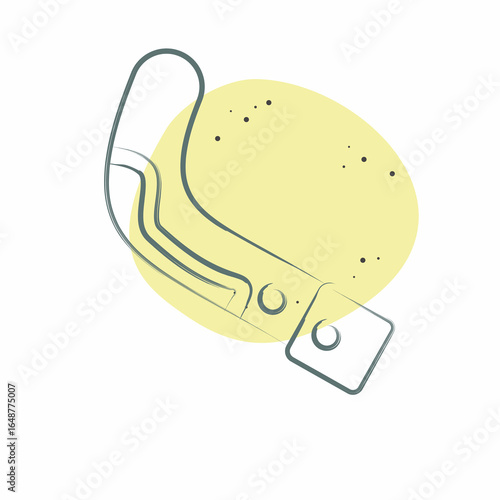 Icon Sleeve Tatto. related to Tattoo symbol. Color Spot Style. design editable