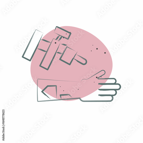 Icon Arm Tatto. related to Tattoo symbol. Color Spot Style. design editable