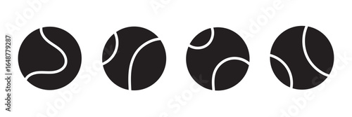 tennis ball icon illustration symbol,  Tennis Ball set isolated on white background . tennis ball icon page symbol for your web site design tennis ball icon logo, app
