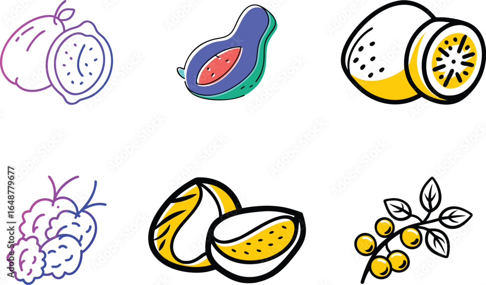 Naklejka premium Fruits icon vector art image