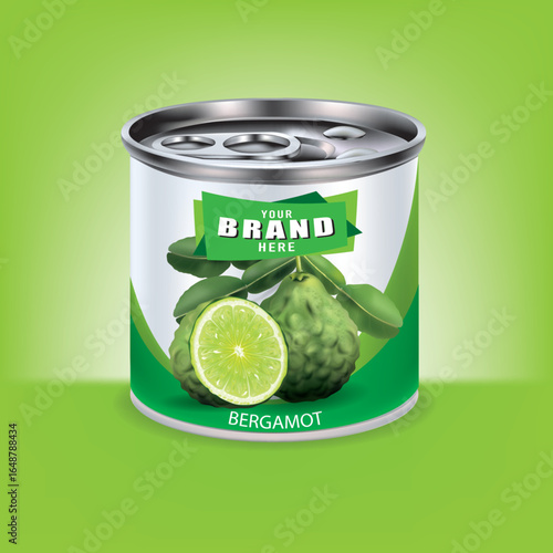 Design of pickled bergamot aluminum cans