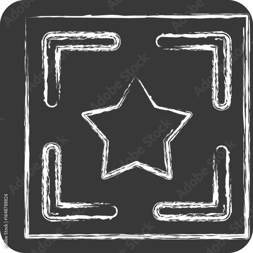 Icon Trafaret. related to Tattoo symbol. chalk Style. design editable
