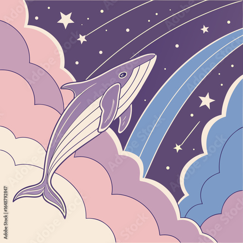 Ethereal pastel nebula in space