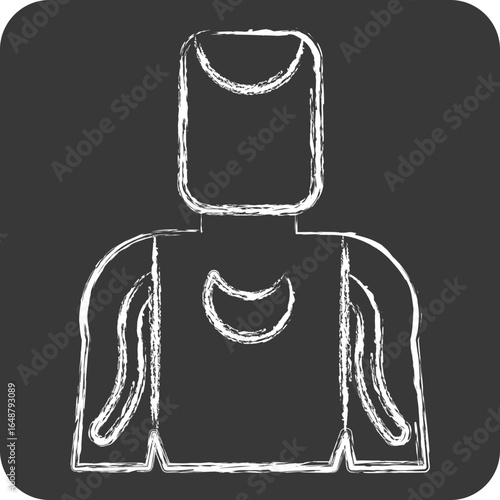 Icon Tatto Artist. related to Tattoo symbol. chalk Style. design editable