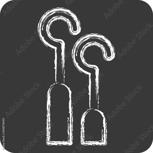Icon Needles. related to Tattoo symbol. chalk Style. design editable