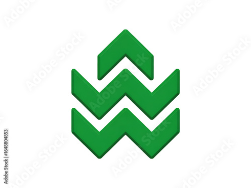 Free Download Green Chevron Symbol with Upward Direction graphic - GFXLoad