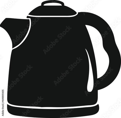 White teapot and blank black cotton t-shirt with front and back view